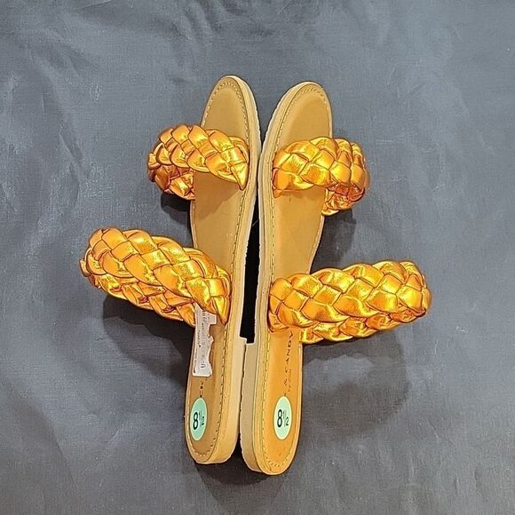 BRAND NEW ROCK&CANDY BRAIDED TWO-BAND SLIDE SANDALS - Picture 8 of 16